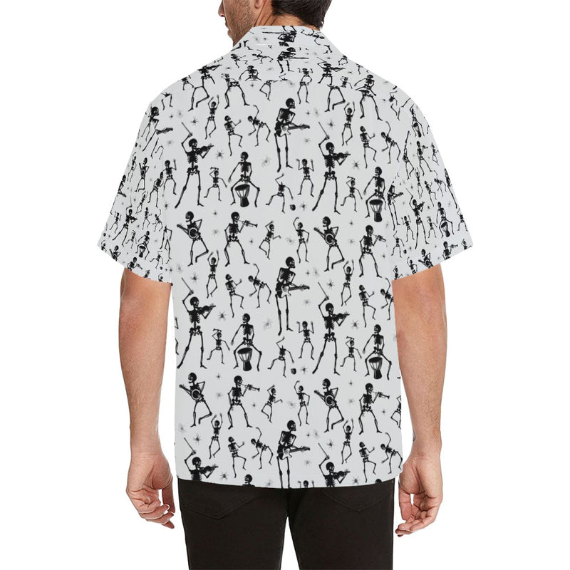 Skeleton Music Player Print Design LKS303 Men's Hawaiian Shirt