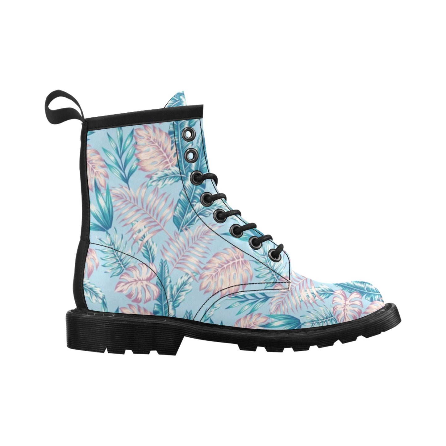 Tropical Flower Pattern Print Design TF01 Women's Boots