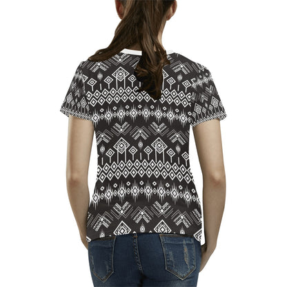 Tribal Pattern Print Design LKS304 Women's  T-shirt