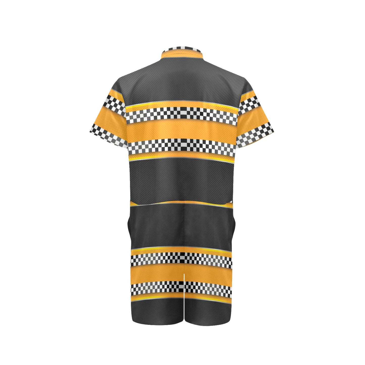 Checkered Pattern Print Design 01 Men's Romper