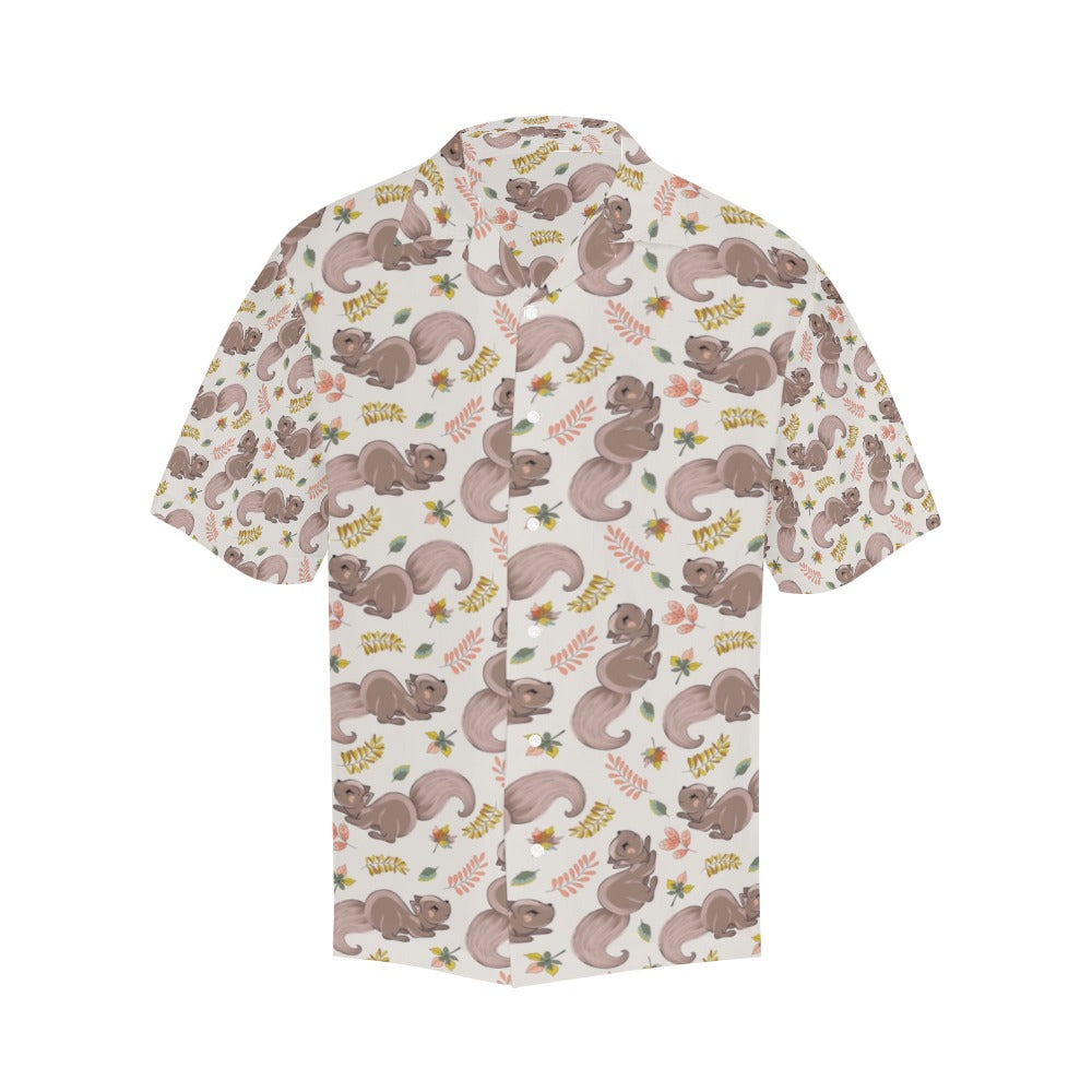 Squirrel Print Design LKS307 Men's Hawaiian Shirt