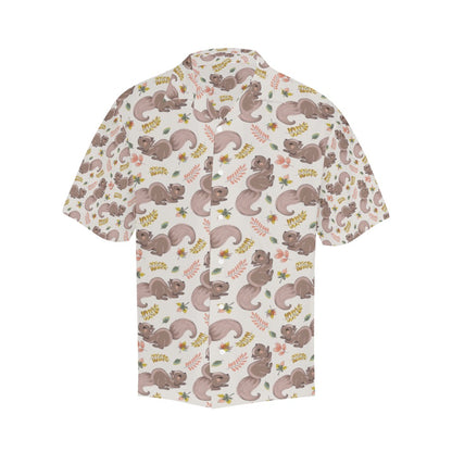 Squirrel Print Design LKS307 Men's Hawaiian Shirt