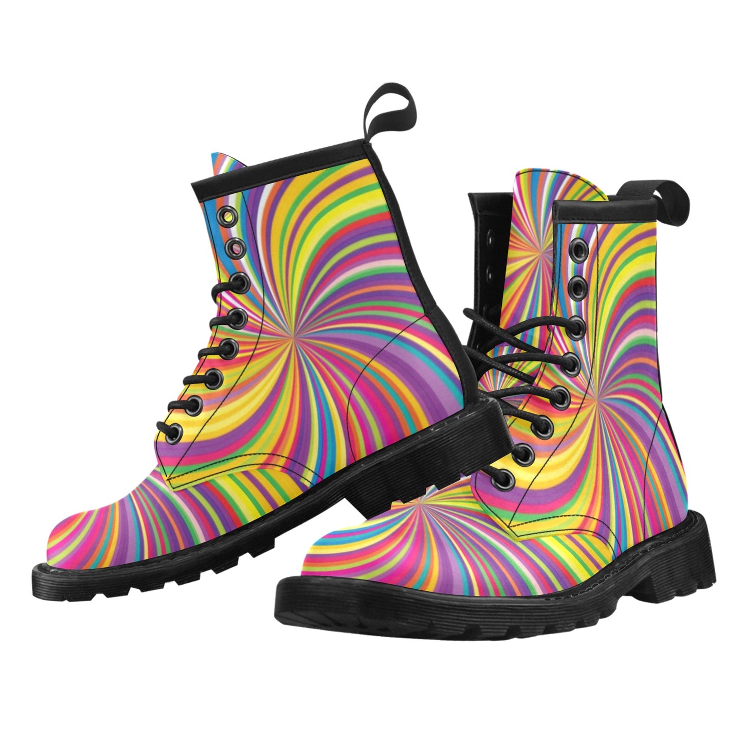 Vortex Print Design LKS301 Women's Boots