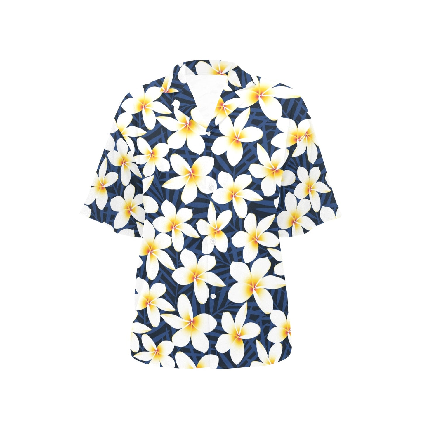 Plumeria Pattern Print Design PM026 Women's Hawaiian Shirt