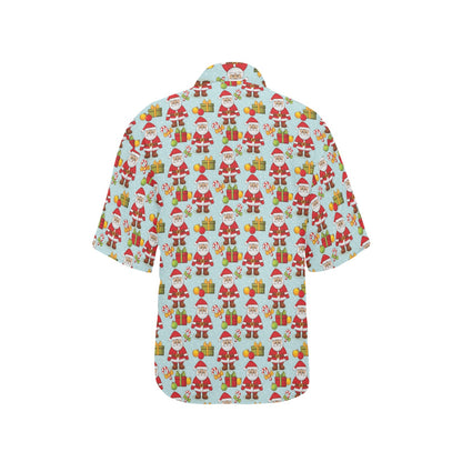 Santa Christmas Themed Print Design LKS303 Women's Hawaiian Shirt