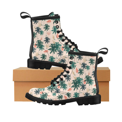 Palm Tree Pattern Print Design PT014 Women's Boots