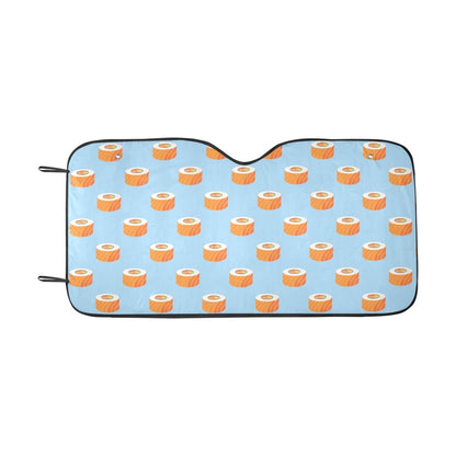 Salmon Sushi Print Design LKS307 Car front Windshield Sun Shade
