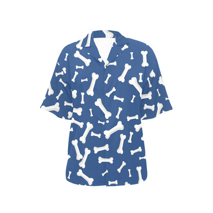 Dog Bone Pattern Print Design 03 Women's Hawaiian Shirt