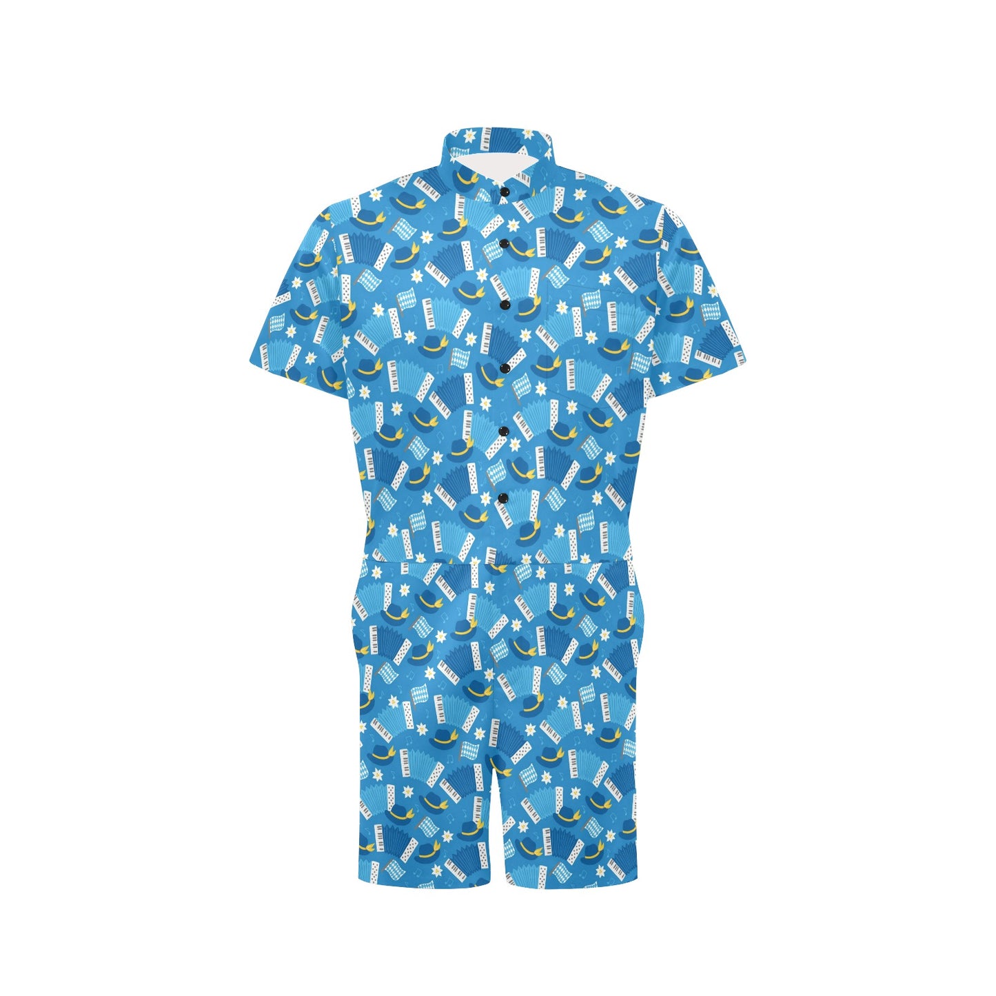 Accordion Print Design LKS401 Men's Romper