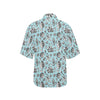 Seashell Beach Print Design LKS302 Women's Hawaiian Shirt