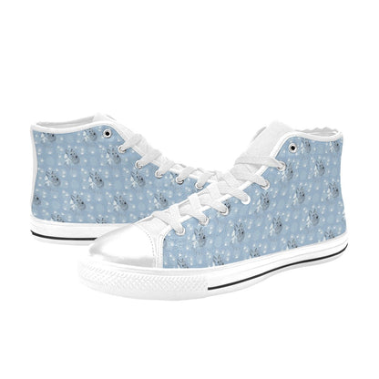 Scottish Terriers Print Design LKS308 High Top Women's White Shoes