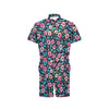 Pink Hibiscus Hawaiian Flower Men's Romper