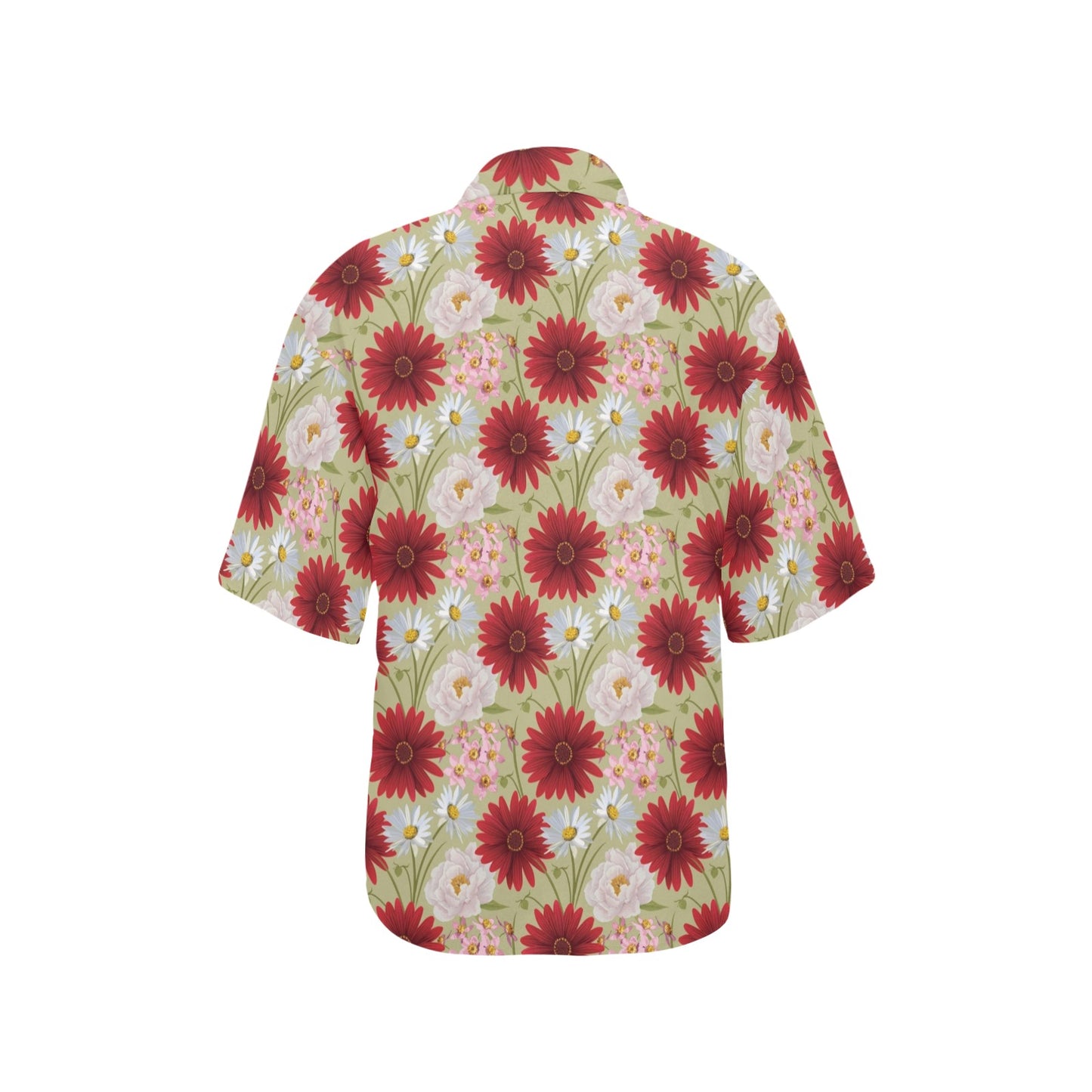 Gerberas Pattern Print Design GB07 Women's Hawaiian Shirt