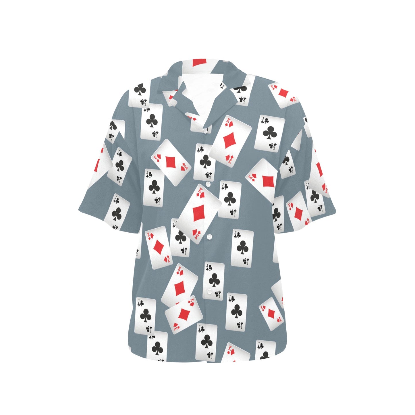 Poker Cards Pattern Print Design A05 Women's Hawaiian Shirt