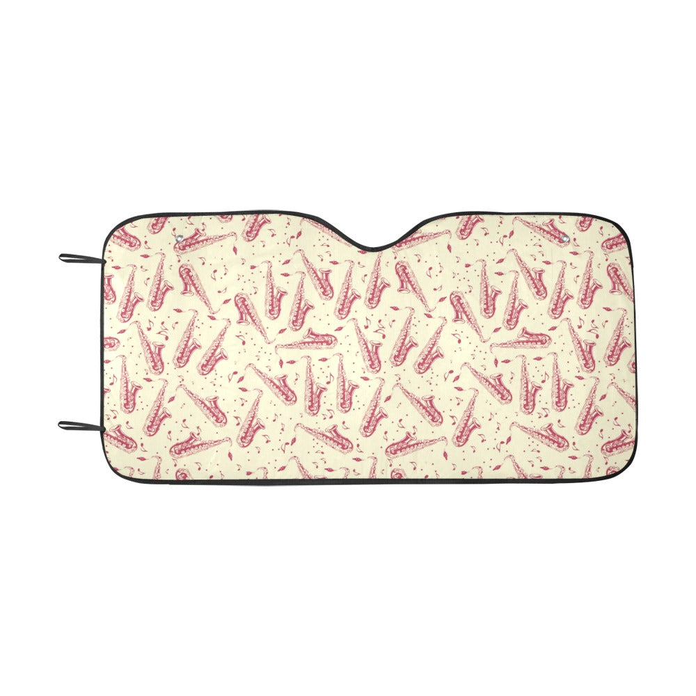 Saxophone Print Design LKS402 Car front Windshield Sun Shade