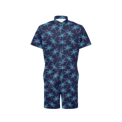 Dragonfly Hand Drawn Style Print Men's Romper