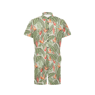 Bird Of Paradise Pattern Print Design BOP08 Men's Romper