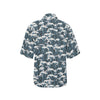 Surf Wave Pattern Print Women's Hawaiian Shirt