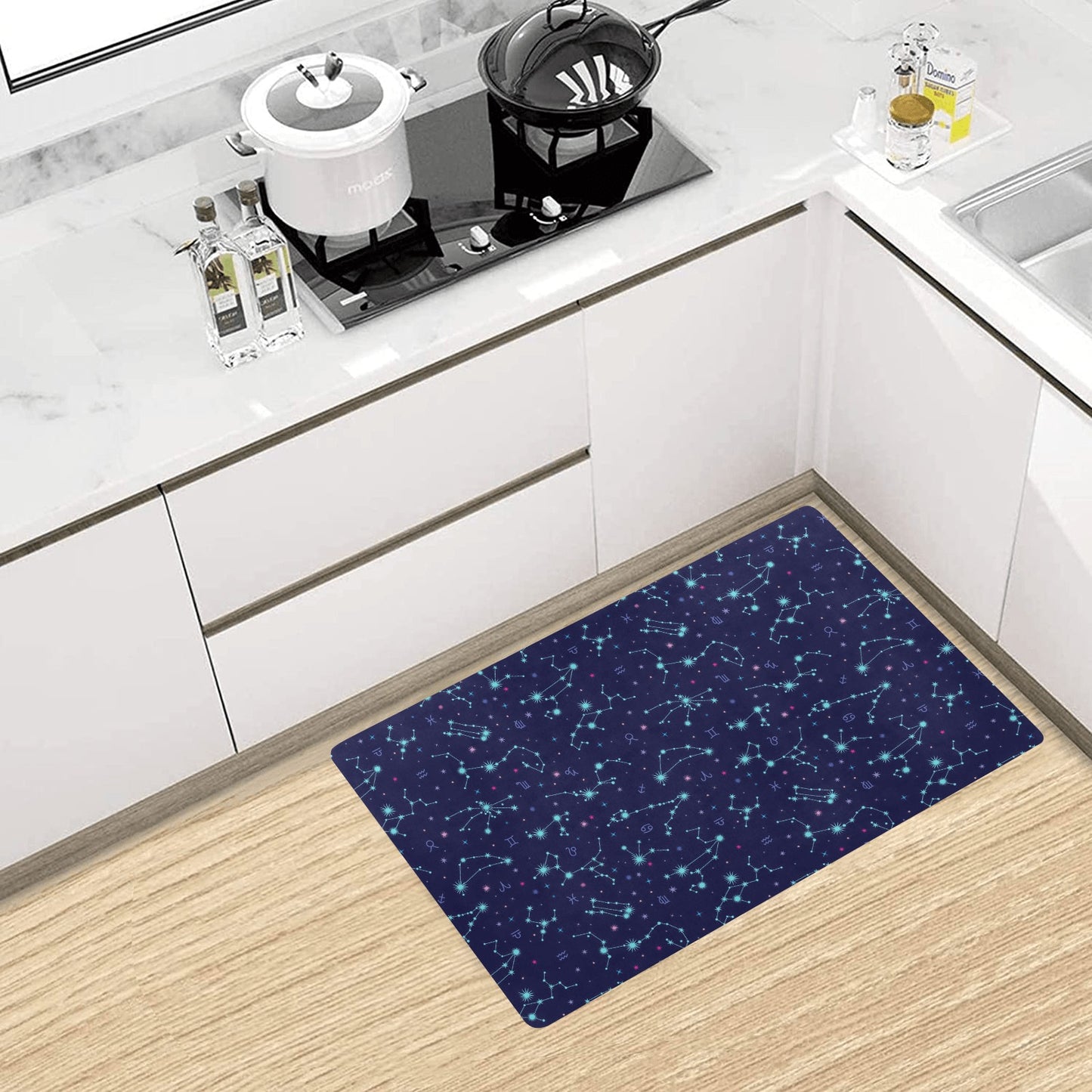 Constellation Pattern Print Design 01 Kitchen Mat