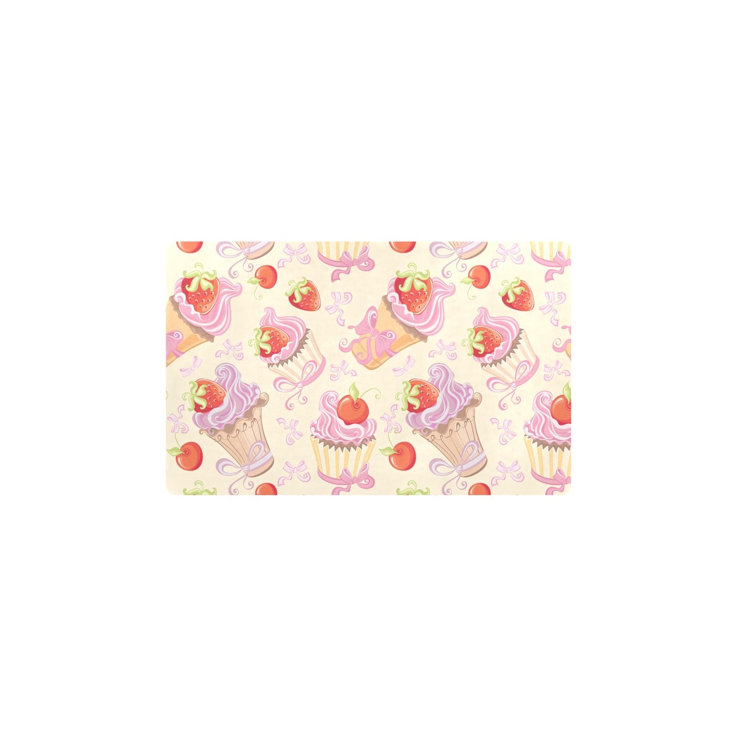 Strawberry Pink CupCake Kitchen Mat