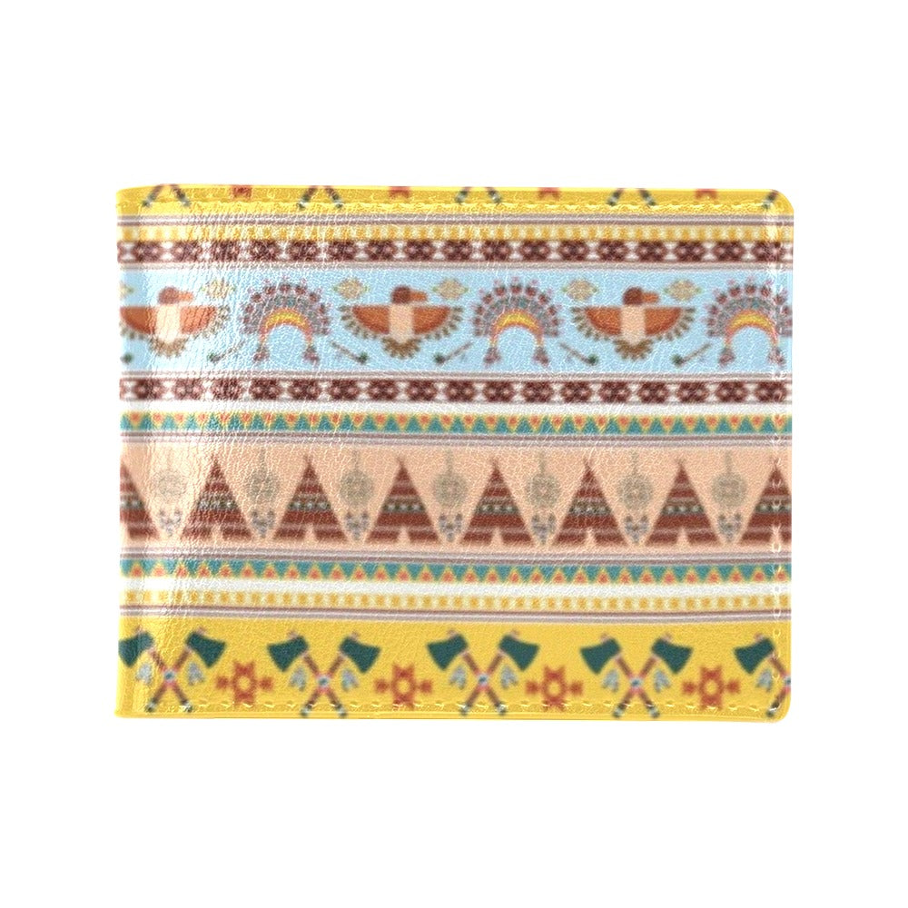 Native American Pattern Design Print Men's ID Card Wallet