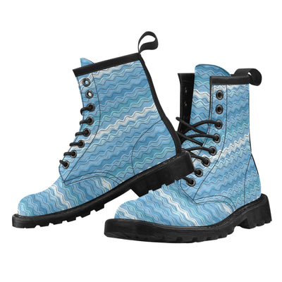 Wave Print Design LKS301 Women's Boots