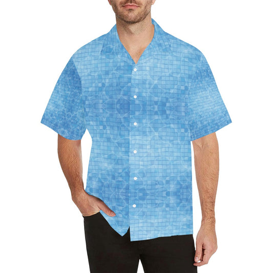 Swimming Pool Print Design LKS302 Men's Hawaiian Shirt