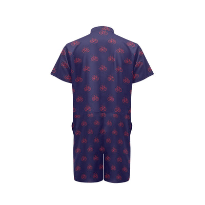 Bicycle Pattern Print Design 01 Men's Romper