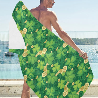 Shamrock Print Design LKS301 Beach Towel 32" x 71"