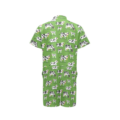 Cow Happy Print Pattern Men's Romper