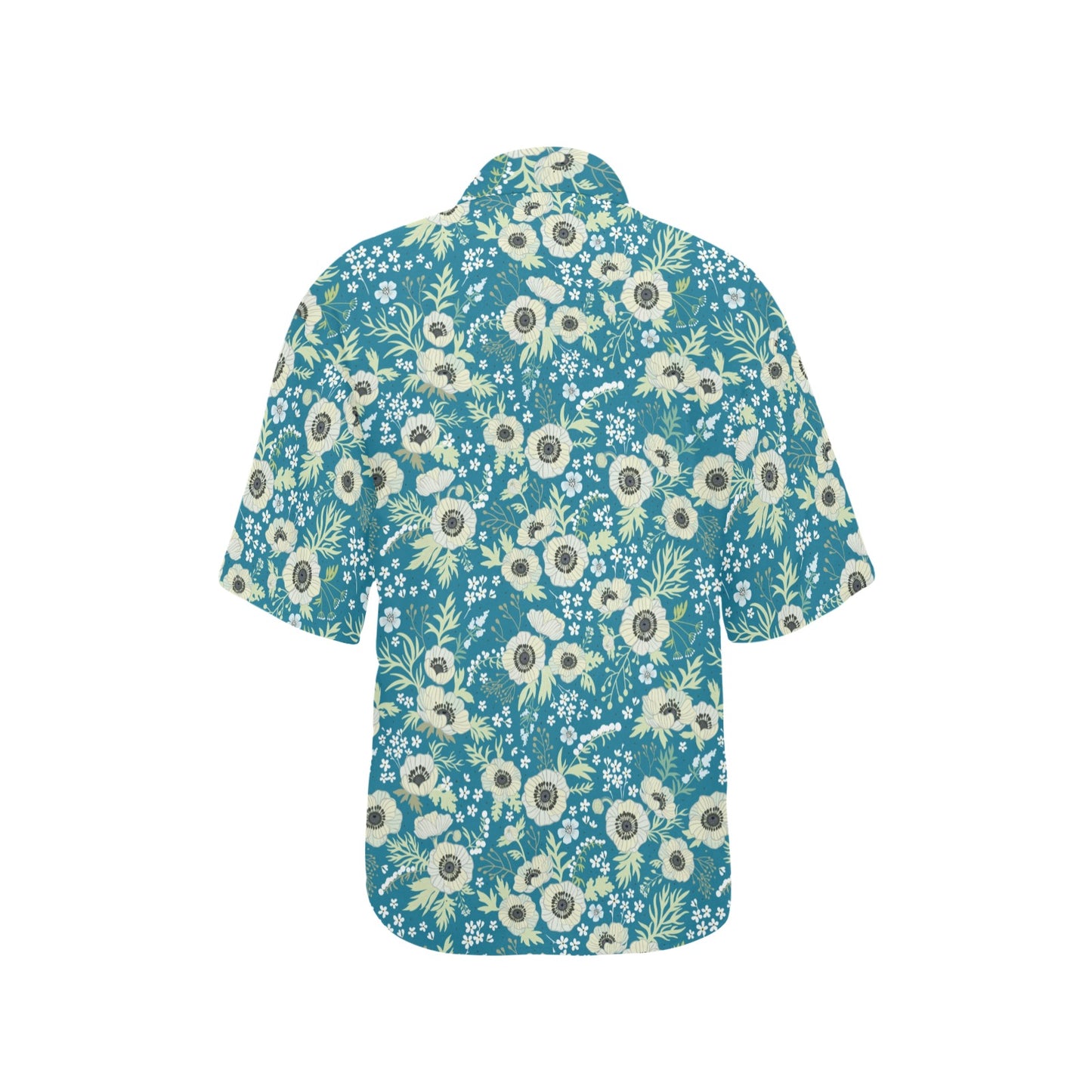 Anemone Pattern Print Design 01 Women's Hawaiian Shirt