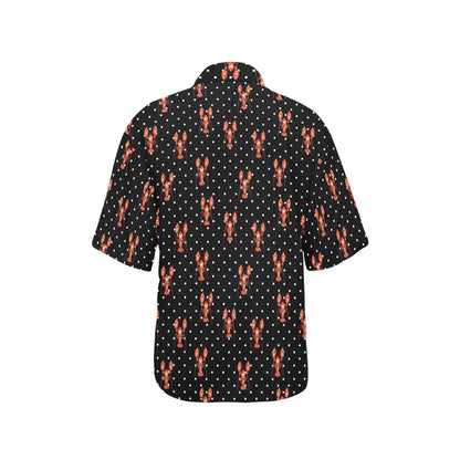 Lobster Print Design LKS401 Women's Hawaiian Shirt