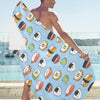 Sushi Print Design LKS303 Beach Towel 32" x 71"