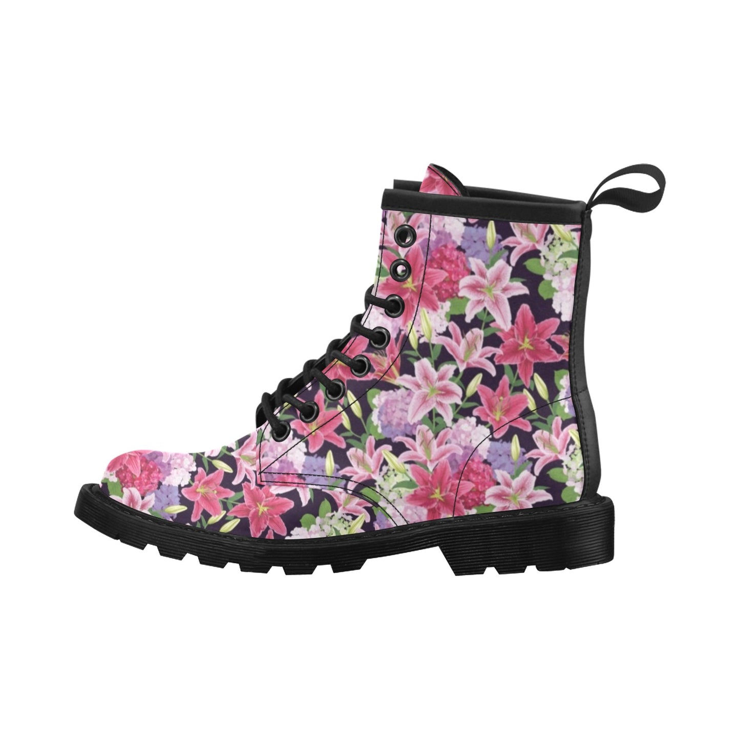 Lily Pattern Print Design LY017 Women's Boots