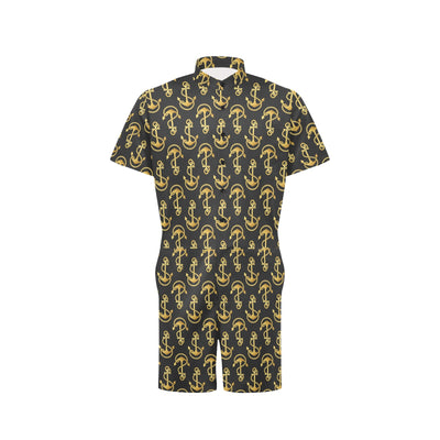 Anchor Gold Pattern Men's Romper