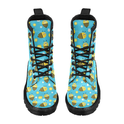 Bee Pattern Print Design BEE06 Women's Boots