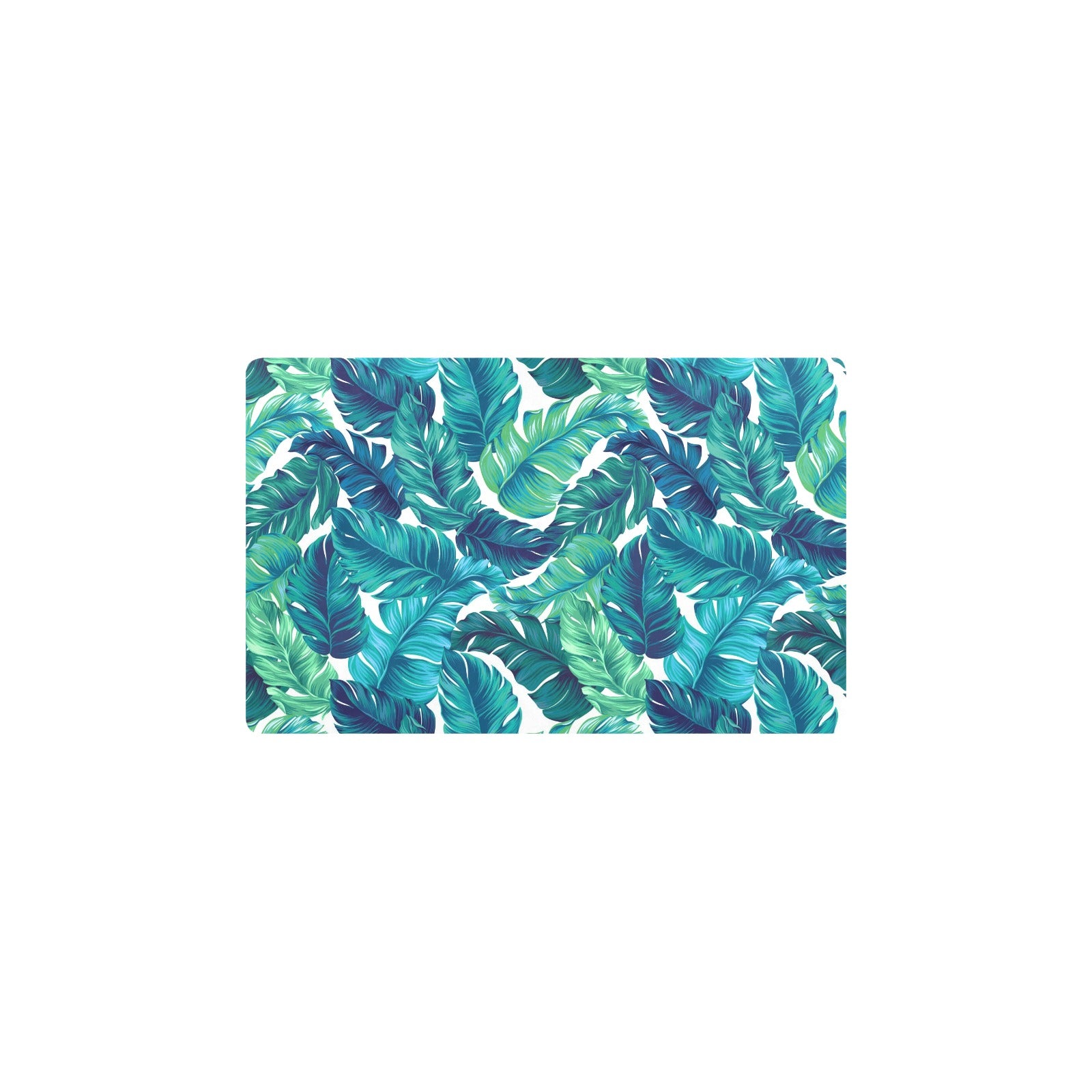 Brightness Tropical Palm Leaves Kitchen Mat