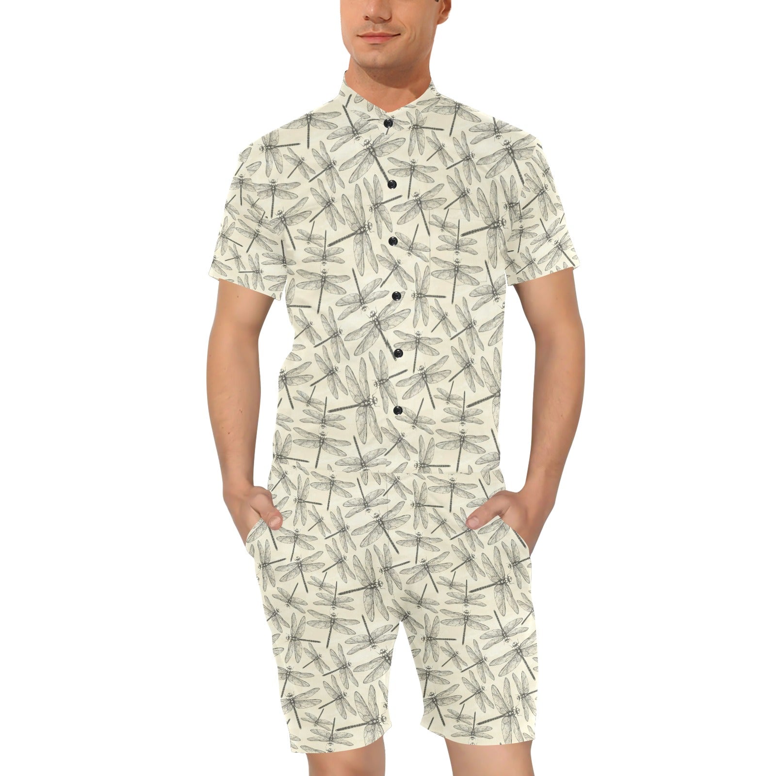 Dragonfly Print Design LKS402 Men's Romper