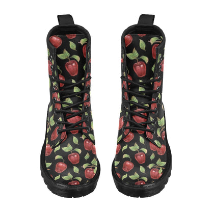 Apple Pattern Print Design AP011 Women's Boots