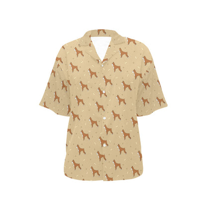 Boxers Pattern Print Design 02 Women's Hawaiian Shirt