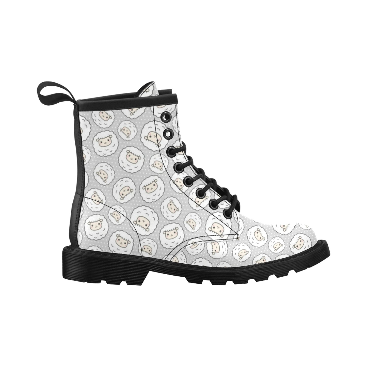 Sheep Print Design LKS401 Women's Boots
