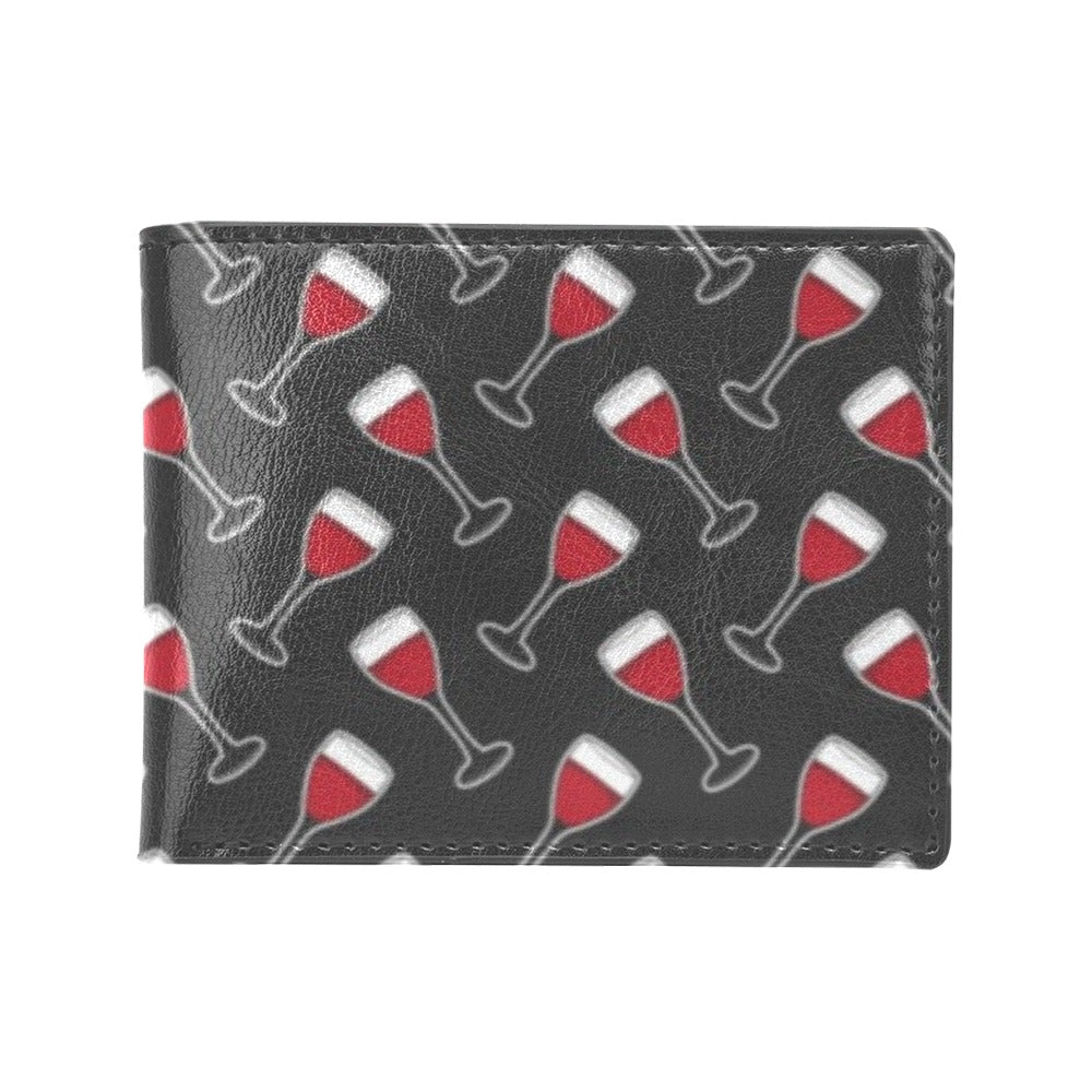 Wine Print Design LKS308 Men's ID Card Wallet
