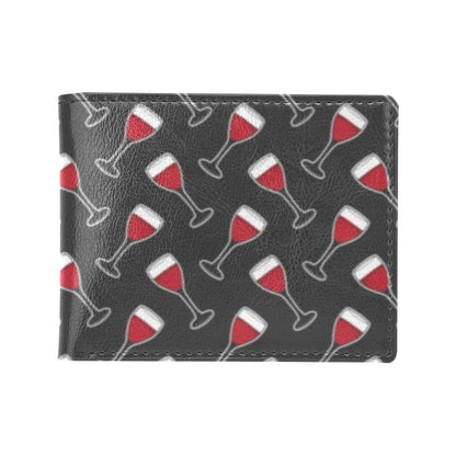 Wine Print Design LKS308 Men's ID Card Wallet