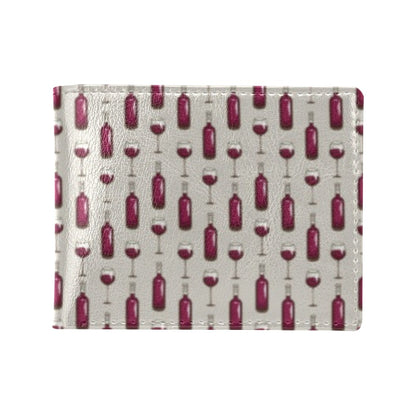Wine Bottle Pattern Print Men's ID Card Wallet