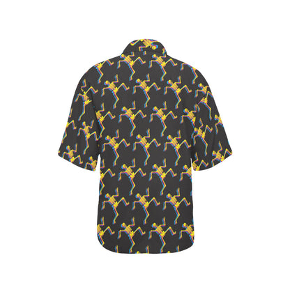 Skeleton Skeleton 3D Print Design LKS301 Women's Hawaiian Shirt