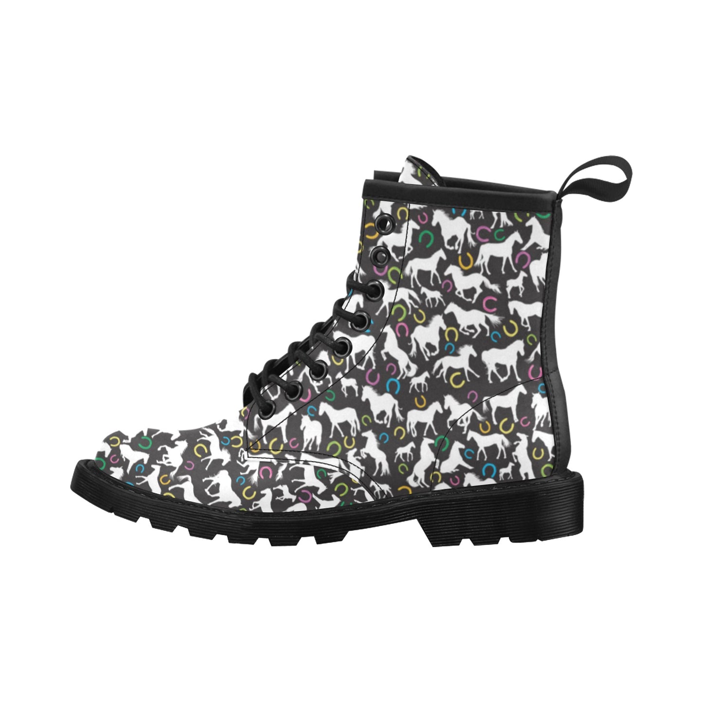 Horse Hoof Colorful Print Design LKS301 Women's Boots