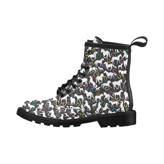Horse Hoof Colorful Print Design LKS301 Women's Boots