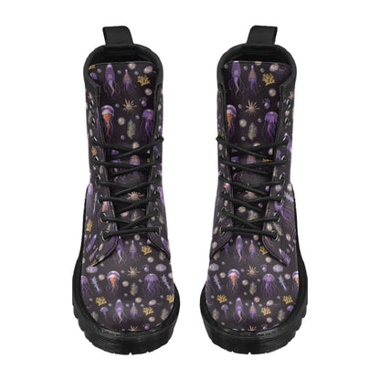 Seaweed With Jelly Fish Print Design LKS305 Women's Boots