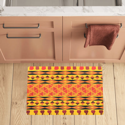 African Pattern Print Design 01 Kitchen Mat