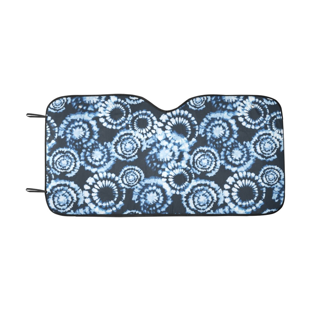 Tie Dye Dark Blue Print Design LKS306 Car front Windshield Sun Shade